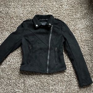 LA Coalition Women’s Jacket Faux Suede Zipper